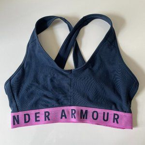 Under Armour Mid Crossback Women’s Sports Bra Blue Pink